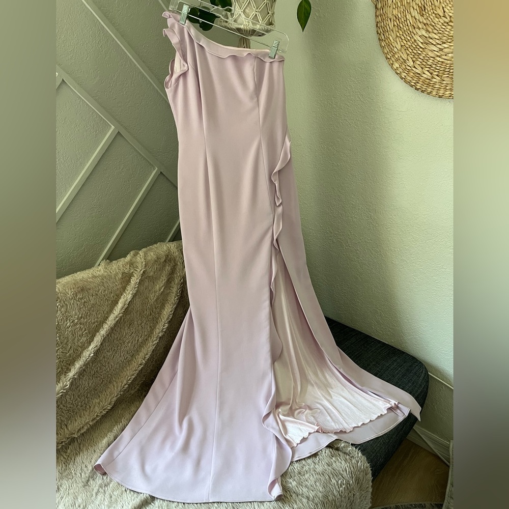 Jay Godfrey size 6 Alma Gown Lilac one shoulder